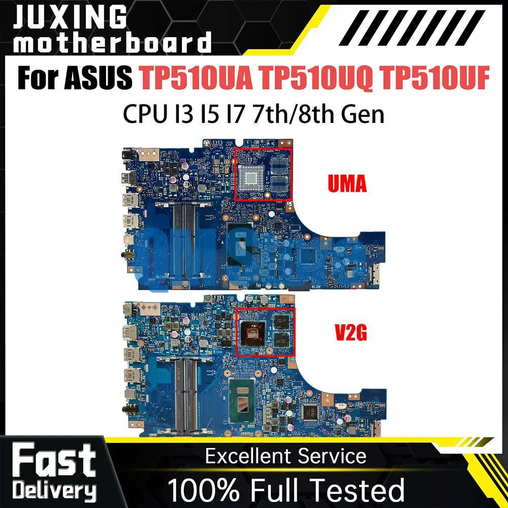 

TP510U Mainboard For ASUS VivoBook TP510UQ TP510UA TP510UF Laptop Motherboard I3 I5 I7 7th 8th Gen CPU 940MX MAIN BOARD