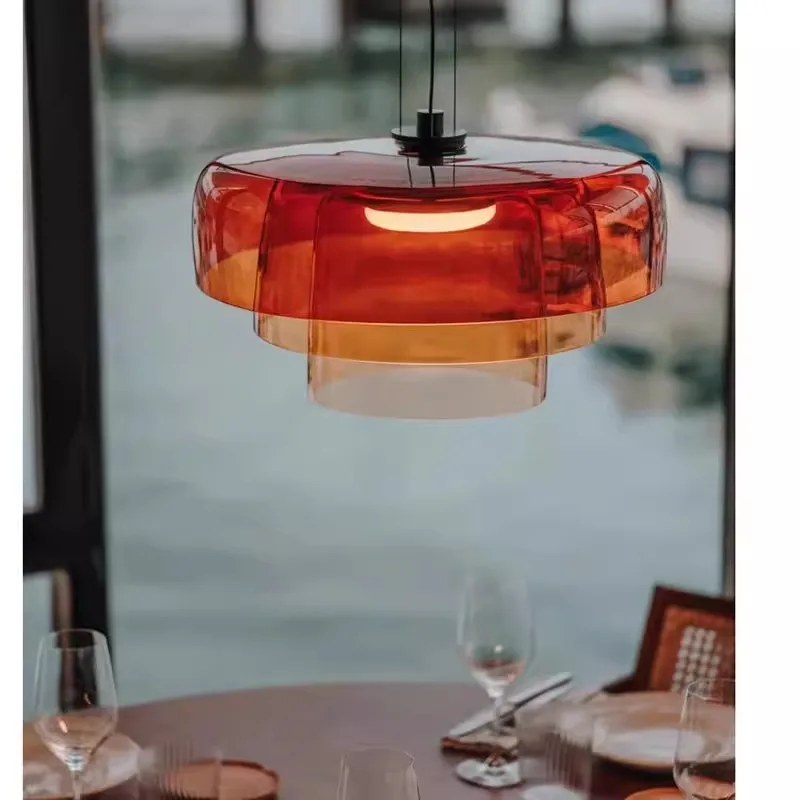 nordic designer colorido lampada pingente de vidro restaurante lampada pingente bar table lamp lampada de vidro do teto do quarto 01