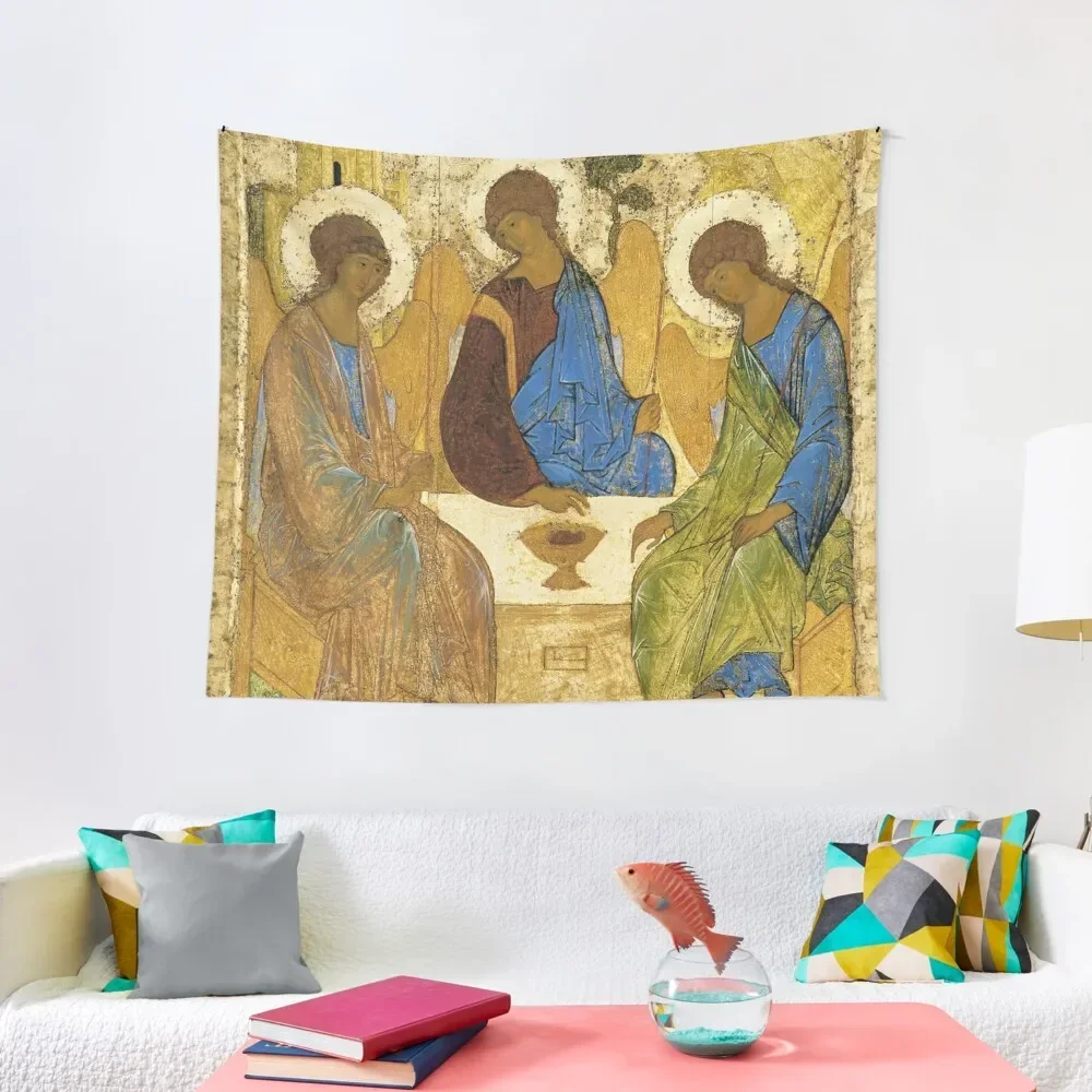 Andrei Rublev The Holy Trinity (also called The Hospitality of Abraham) 1411 Tapestry Cute Decor Tapestry