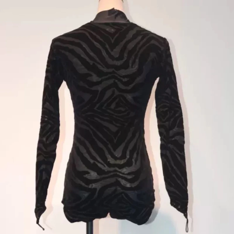 Abito da ballo per adulti, standard, di alta qualità, nero, elegante, per danza latina, ballo liscio, valzer, flamenco