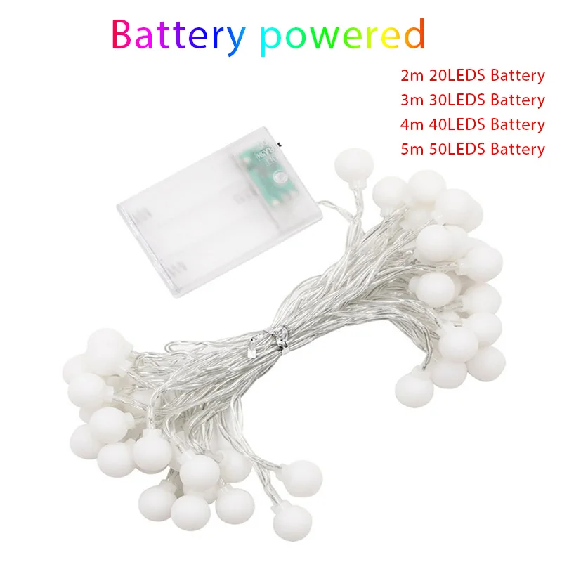 5 متر في الهواء الطلق LED الكرة سلسلة أضواء عيد الميلاد جارلاند الجنية ضوء حفل زفاف حديقة الشارع الديكور في الهواء الطلق عطلة مصباح