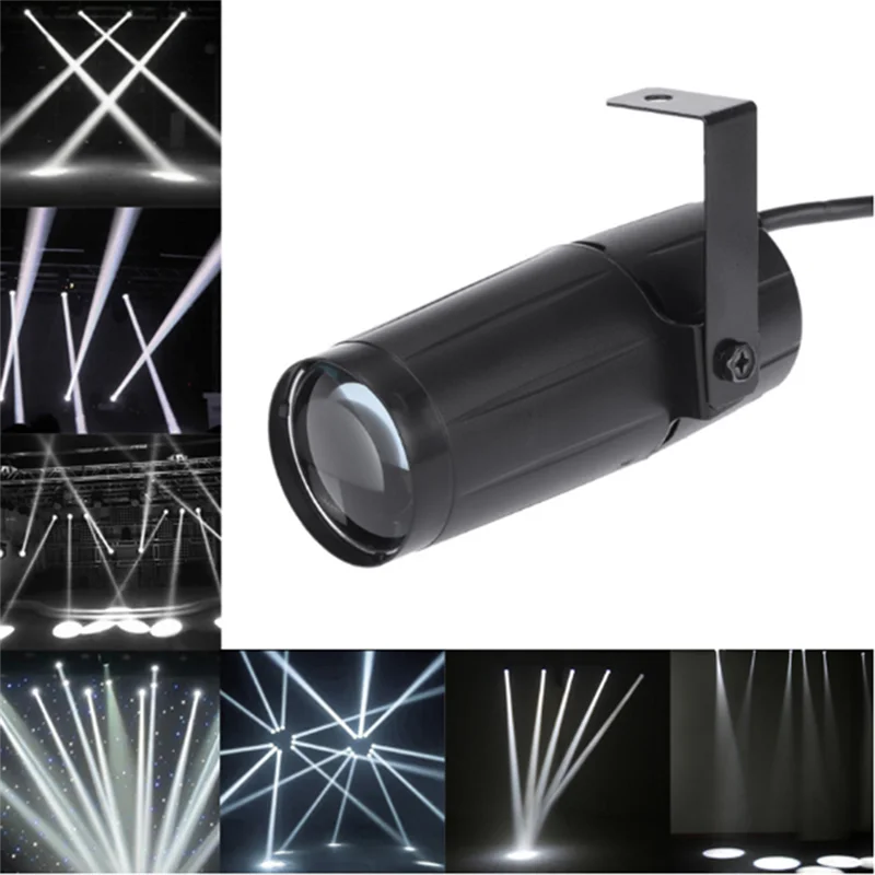 ABZV-LED Light Beam Pinspot Lighting Spotlight Super Bright Lamp Mirror Balls Party Disco Stage Effect Projector D -EU Plug
