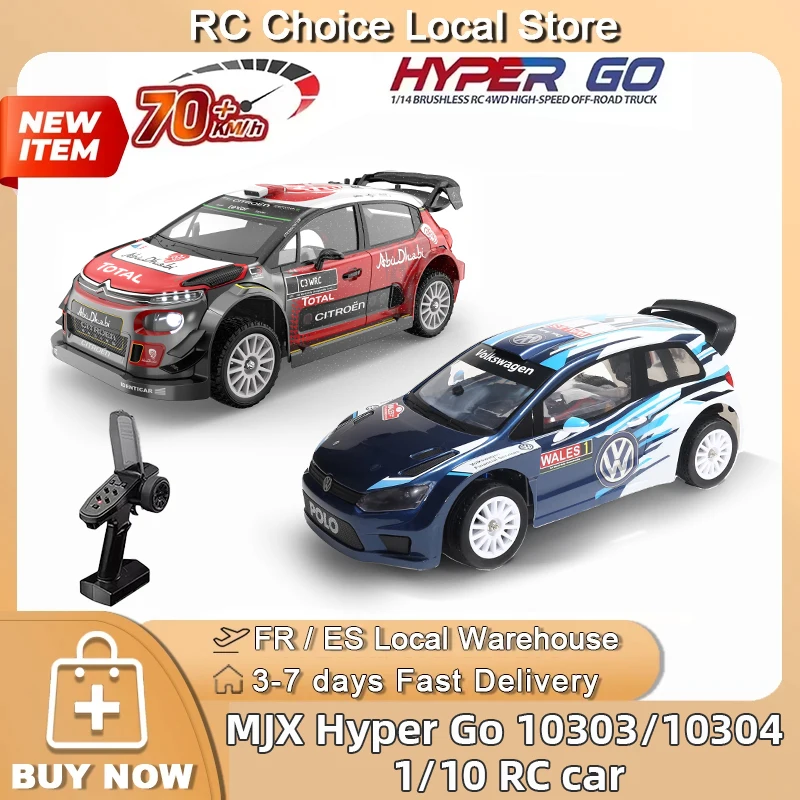 MJX 10303 10304 1/10 voiture RC sans brosse 70 KM/H 4WD véhicule à dérive à grande vitesse 2.4G télécommande voiture de course tout-terrain jouet comme cadeau