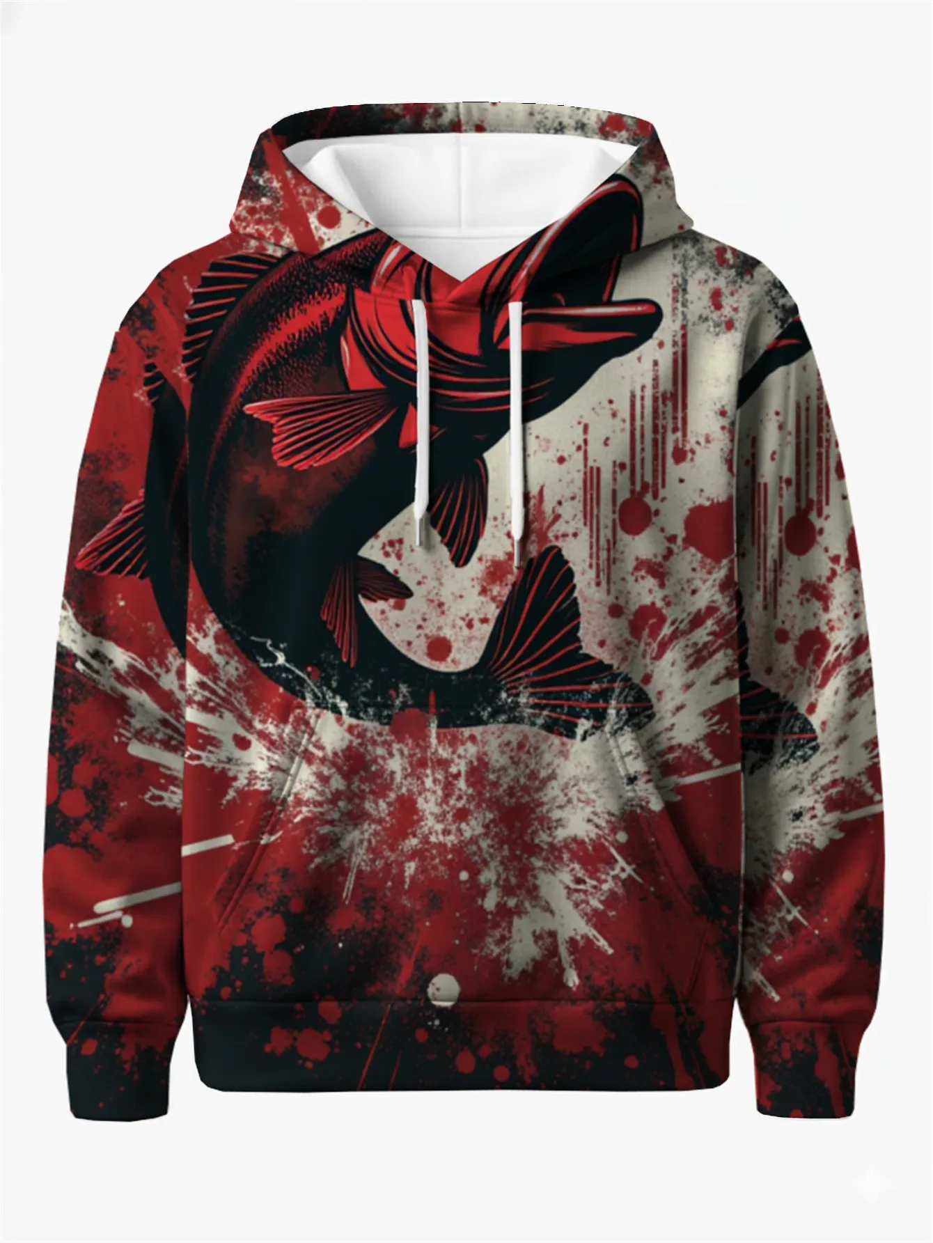 New model: men’s hooded long-sleeve loose-fitting casual printed basic sweatshirt. Perfect for young people in spring, summer, a