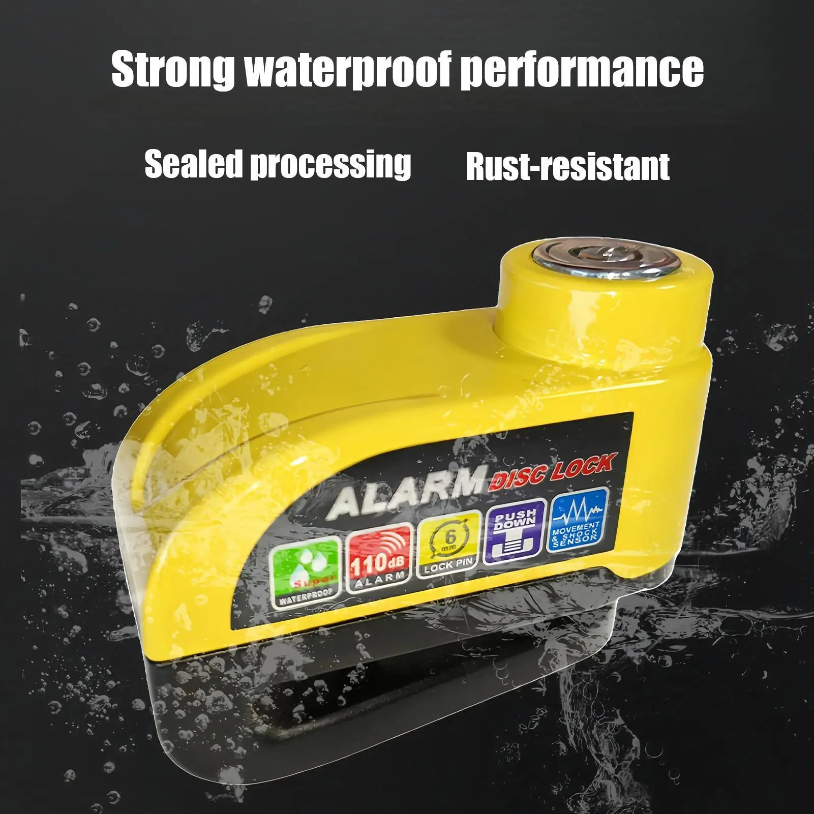 New Motorcycle Alarm Disc Brake Lock Security Motorbike Wheel Disk Padlock Waterproof 110dB Loud Anti Theft Alarm Motorcycle view 5