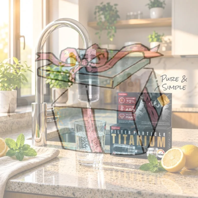 【CCA】Titanium Faucet Water Filter Efficient Impurity Removal Durable ABS Body For Home Kitchen Drinking Water Use