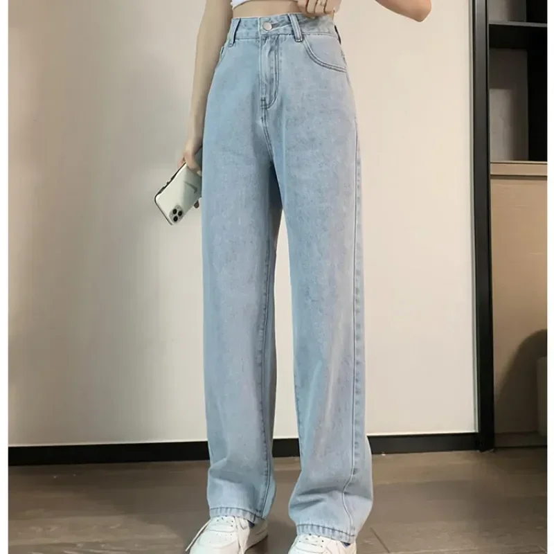 

Summer Thin Straight Leg Jeans for Women Fashion High Waist Trend Denim Pants Jean Baggy Pants Casual Comfort Trousers Pants