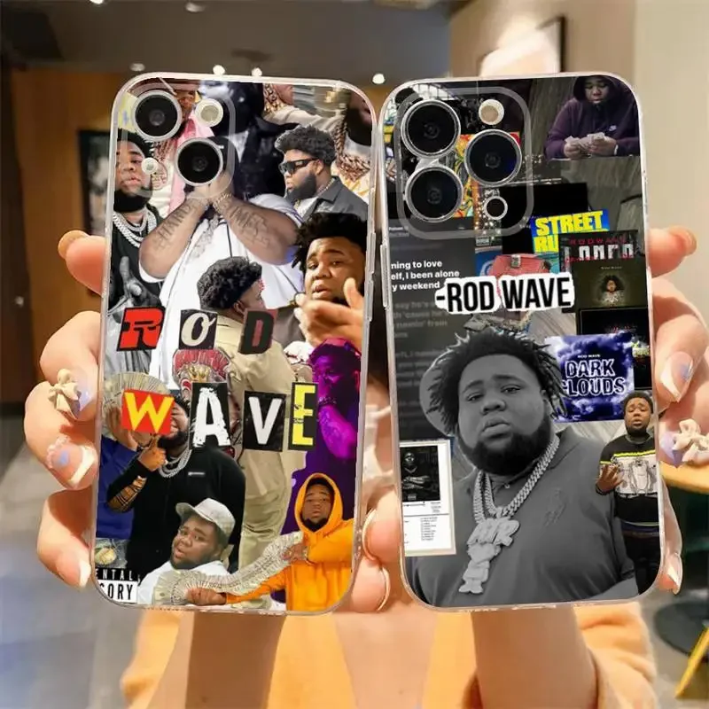 Rod Wave Rapper Cool Man Phone Case For iPhone 11 12 Mini 13 14 15 Pro XS Max X 8 7 6s Plus 5 SE XR Transparent Shell