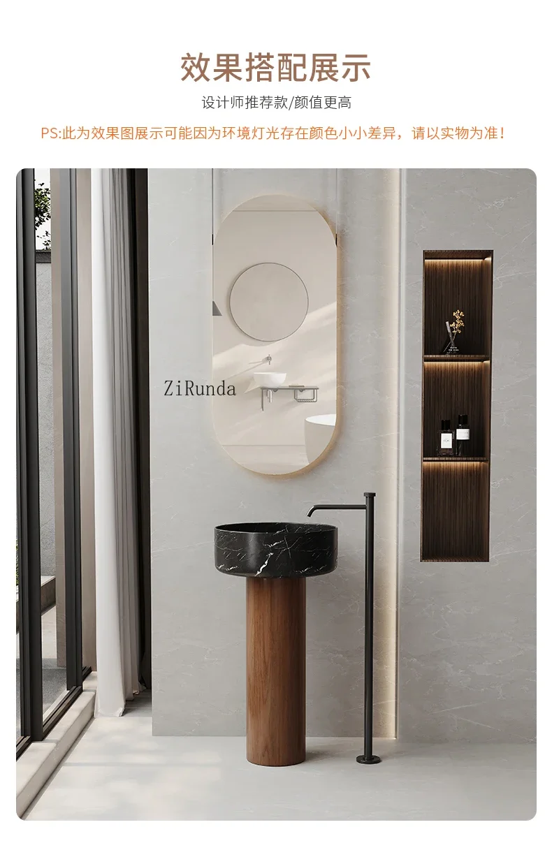 

Умывальник в колонне под дерево в средневековом стиле для отеля B & B, креативный умывальник, черно-белый корень, вертикальный