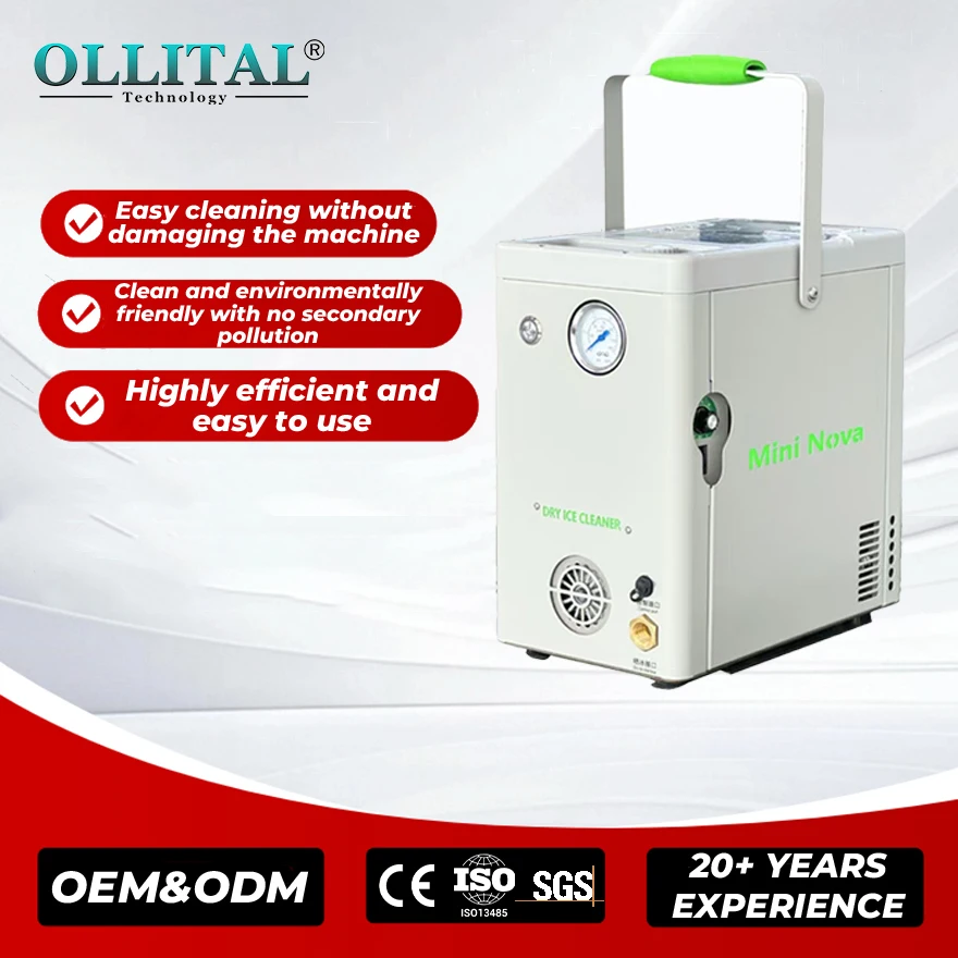 New Product Lau-nch OLLITAL Mini Nova Portable Dry Ice Cleaning Machine for Cleaning Car Interiors and Engines