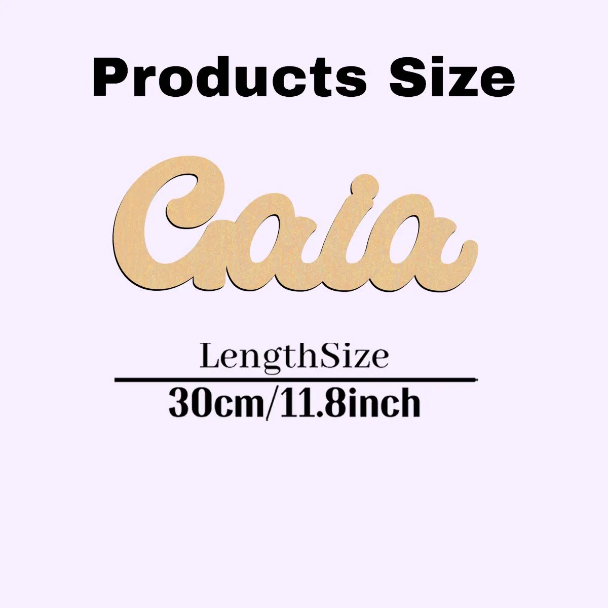 1pc Romantic Caia example Customized Name Wood Material Wooden Plaque Wooden Sign Vertical Orientation Door Hanging Decor