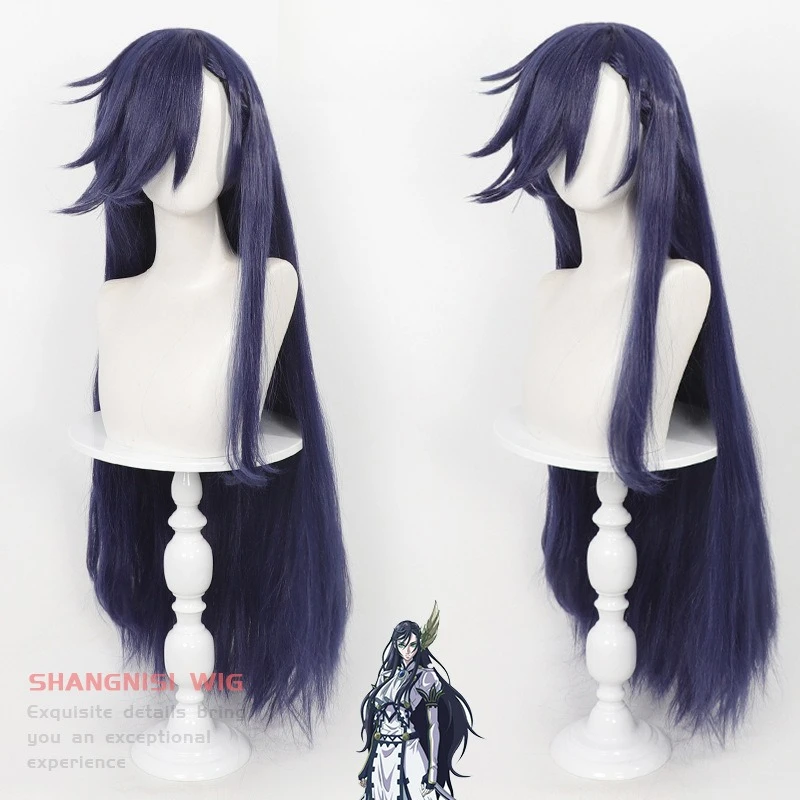 

Record of Ragnarok Brunhilde Cosplay Wig Same Style Blue Long Hair with Scalp Top Side Braids Heat Resistant for Styling