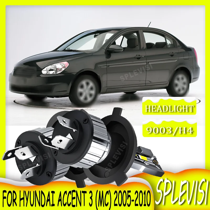 Hassle-Free Installation Quick-Response h4 LED headlight High/Low Beam For Hyundai Accent 3 (MC) 2005 2006 2007 2008 2009 2010