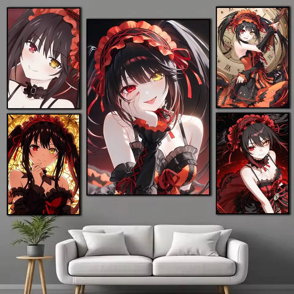 Date A Live Tokisaki Kurumi Poster High Quality Dorm Living Room Aesthetic Wall Decoration Painting Stickers Gift