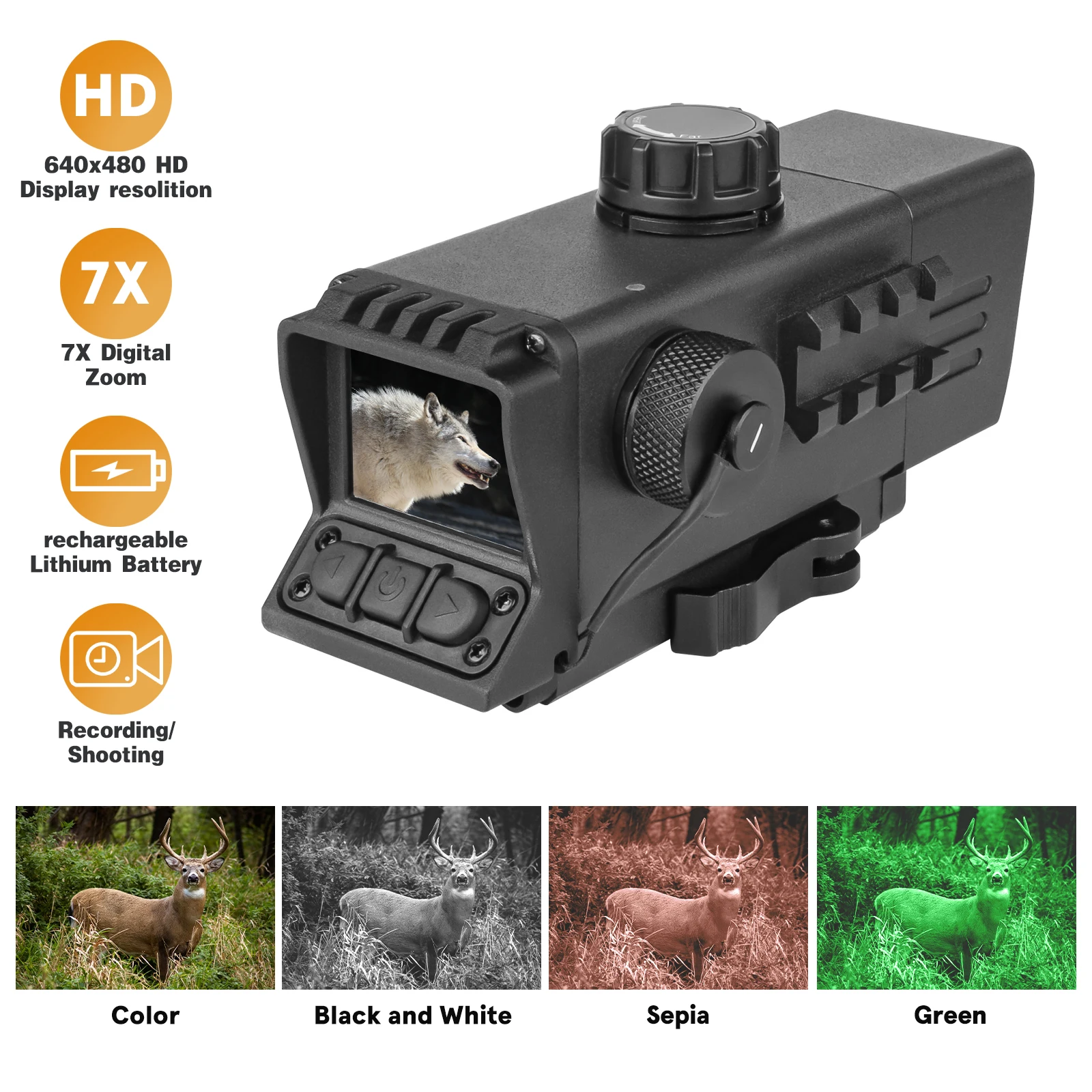 MS32 Digital Night Vision Scope Mount NV Sights Optical 3.5x32 Digital Infrared NV Night Vision Red Dot Sight TRD10 Pro Reticle