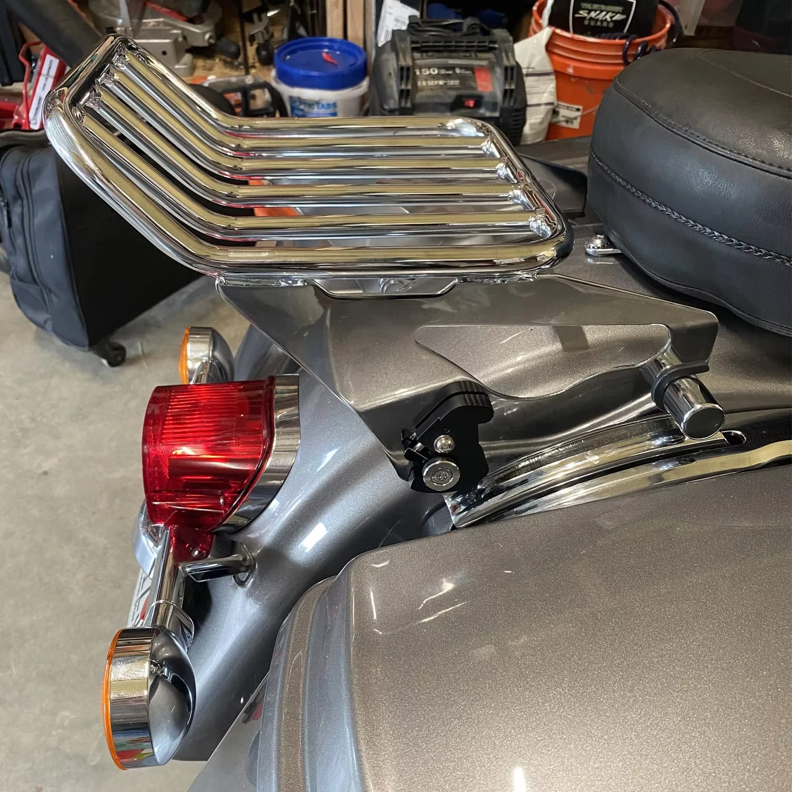 For Harley Street Glide Electra Glide Road King FLHR FLHT FLTRXST 09-26 Accessories Detachable Motorcycle Two-Up Luggage Rack
