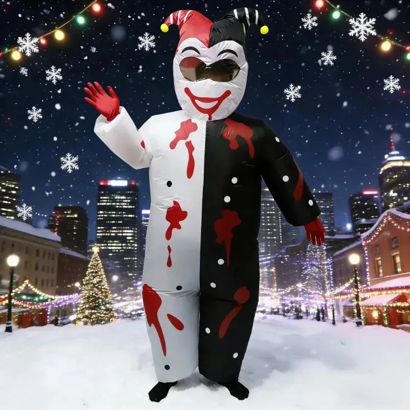 Bloody Clown inflatable costume adult full body inflatable dress up Circus Halloween Easter Carnival Cosplay Inflatable Suit