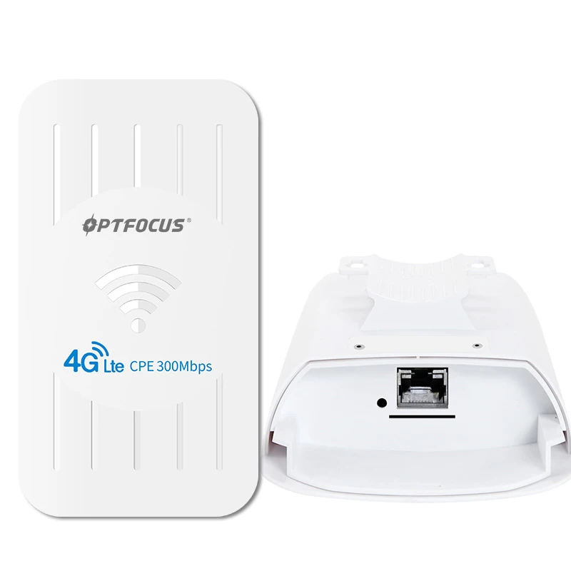 OPTFOCUS für IP-Kamera-Netzwerk 4G POE-Route außerhalb IP54 300 Mbit/s 4G EU ASIA Band Breitband-kompatibles Modem 4G SIM-Karten-Router