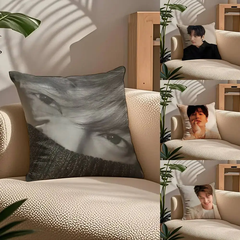 

K-Korean L-L-Lee M-M-MinHo Pillow Case Comfort Sofa Bed Silky Elegant Invisible Zipper Custom Decorative Cushion Cover