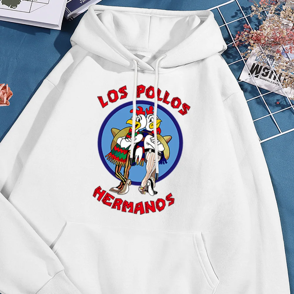 LOS POLLOS Hermanos Funny Printed Hoodie Men Cartoon Chicken Hoodies Autumn Warm Fleece Sweatshirt Fashion New Hoody Street Tops