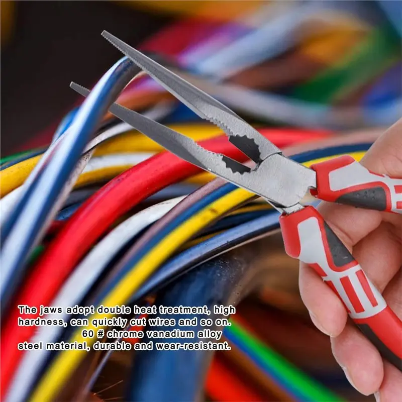 

Клещи-бокорезы MAKE-Nose с функцией резки проводов, 200 мм, из хромированной стали, для электриков