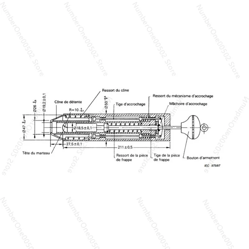 Spring Impact Hammer Spring Impactor Impact Testing Machine Safety Regulations Electrical Enclosure Mechanical Impact Test Tools