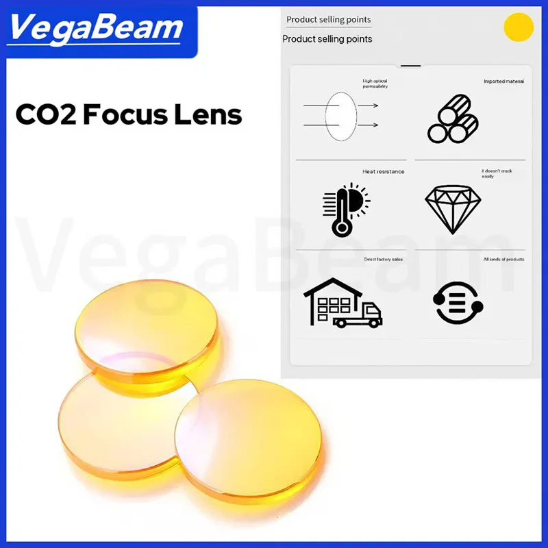 10/5/3 Buah Lensa Fokus Meniskus ZnSe Lensa Laser PVD Dia20mm FL38.1/50.8/63.5/76.2/101.6mm untuk Mesin Pemotong Ukiran Laser CO2