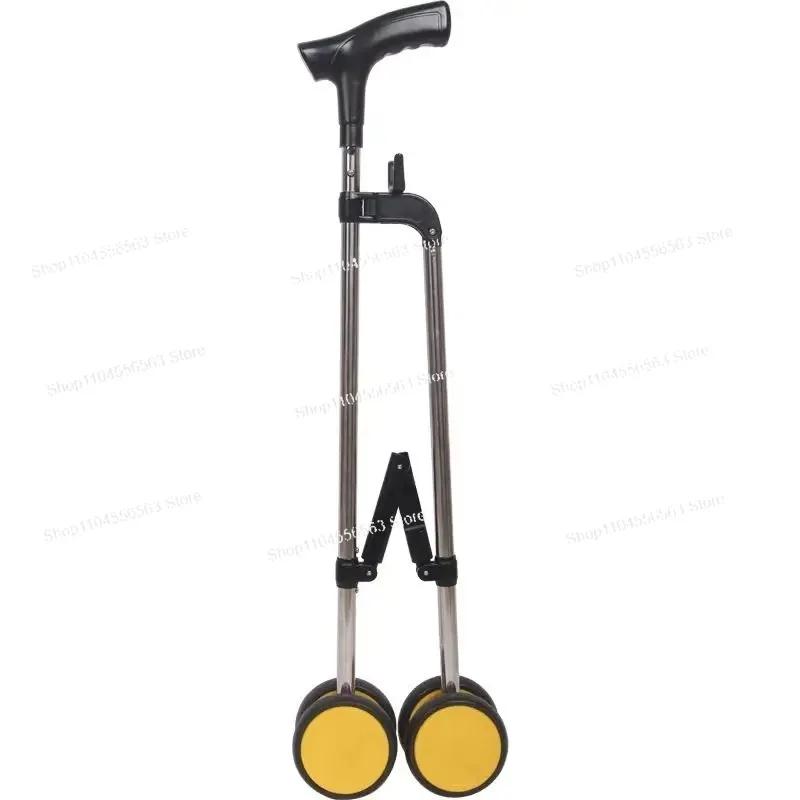 1.5KG Lightweight Elderly Crutches with Wheels Folding Rollator Walker for Seniors