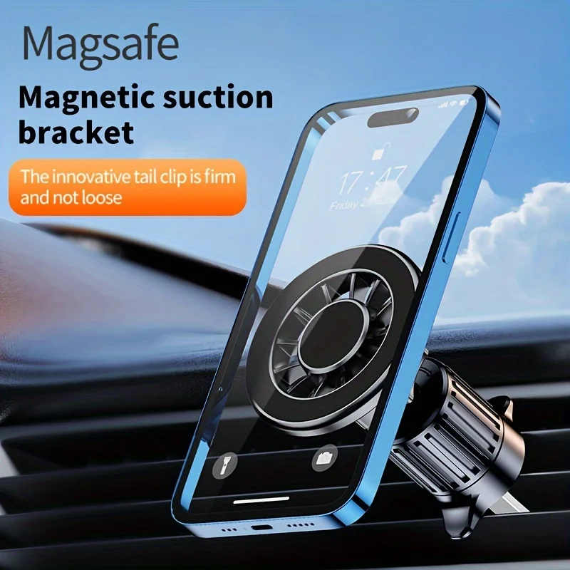 

Universal Magnetic Car Mount for MagSafe Magnet Car Air Vent Cell Phone Clip GPS Stand for iPhone 15 14 13 Series Huawei Xiaomi