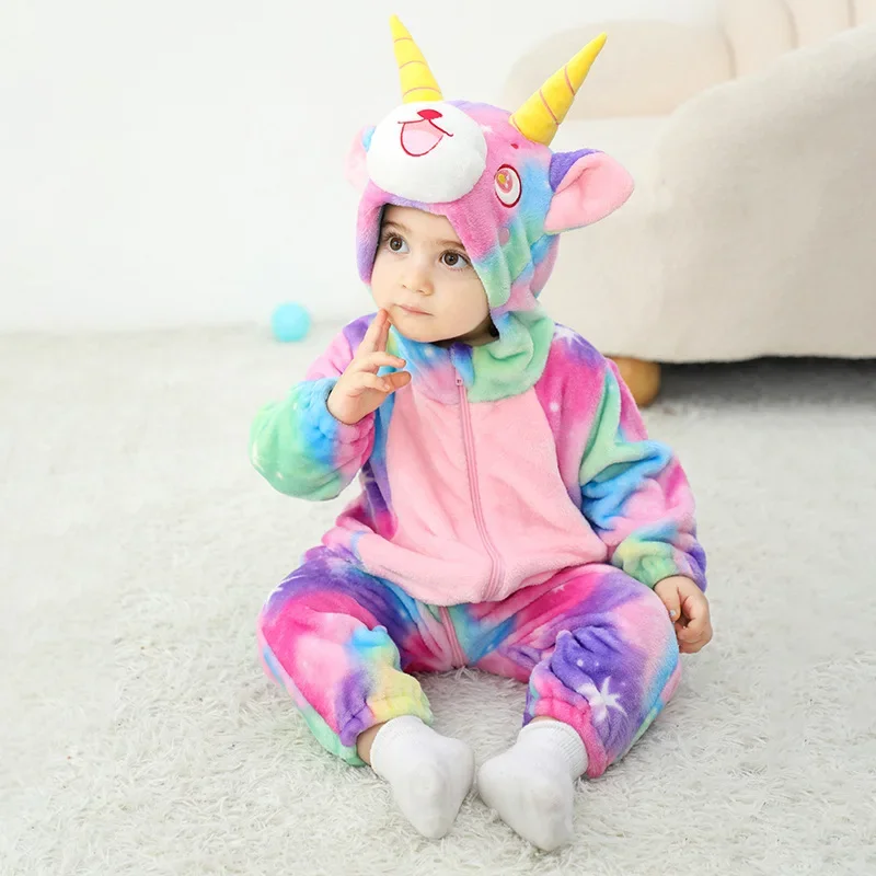 

Winter Cosplay Costume Onesie Christmas Romper Kigurumis Unicorn Halloween Baby Clothes Romper Bodysuit Infant Boy Girl Jumpsuit
