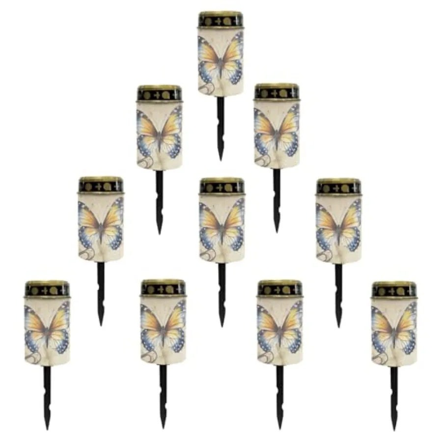

Butterfly Solar Garden Lights Outdoor Solar Walkway Lights Pathway Lights Waterproof Solar Lantern Landscape Lights Butterfly D
