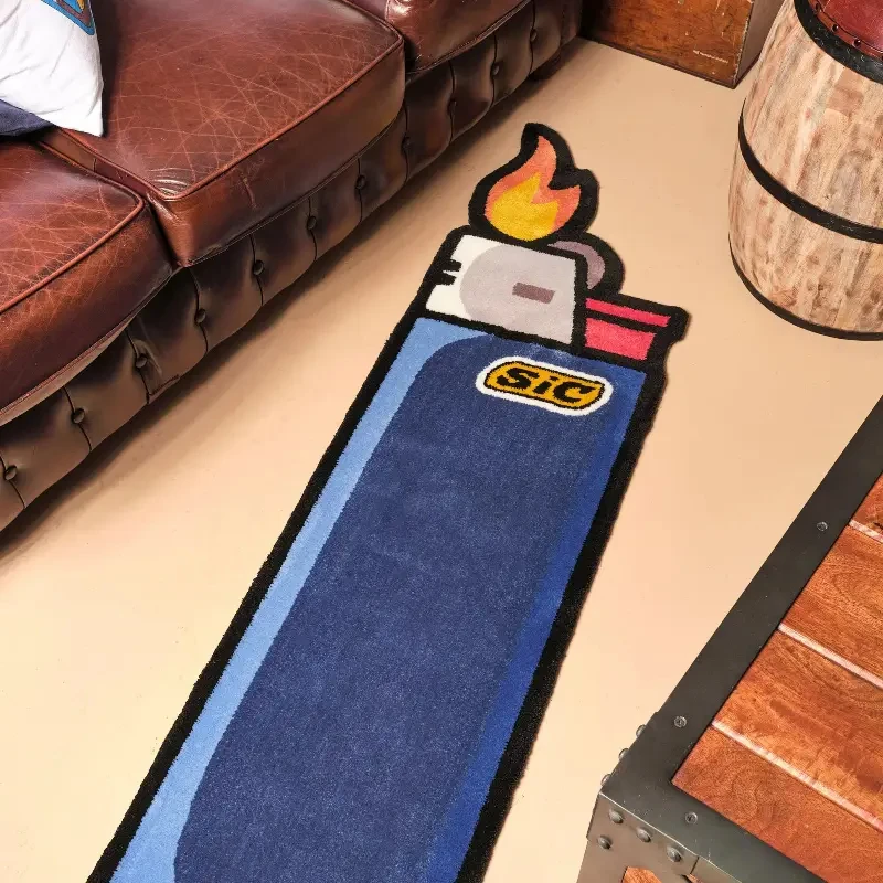 VIKAMA Blue Cartoon Salted Fish Carpet Soft And Washable Home Decor, Suitable For Rooms, Bedrooms, Entrances, And Kitchens