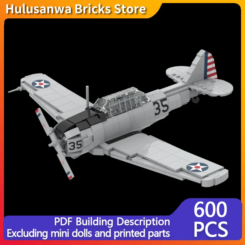 

AT-6 Military Fighter Jets Model MOC Building Bricks War Equipment Modular Technology Gifts Holiday Assemble Children Toys Suit