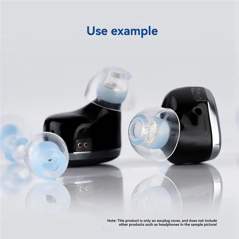 ABZZ-4 Pairs Liquid Silicone Ear Tips Enhances Clarity Noise Isolating Ear Caps Reusable Eartips For Explorer 4U NX8 Cantor M