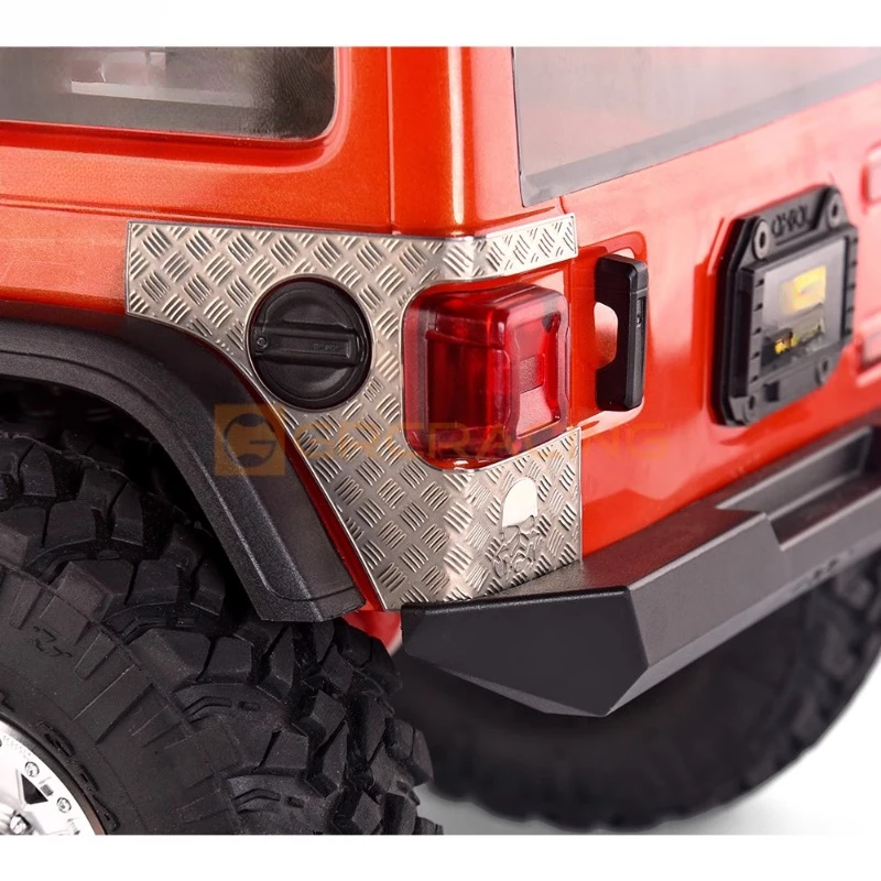 

Metal Protective Decorative Panel on The Rear Side of The Car Shell for 1/10 RC Crawler Car Traxxas SCX10 III Wrangler Parts