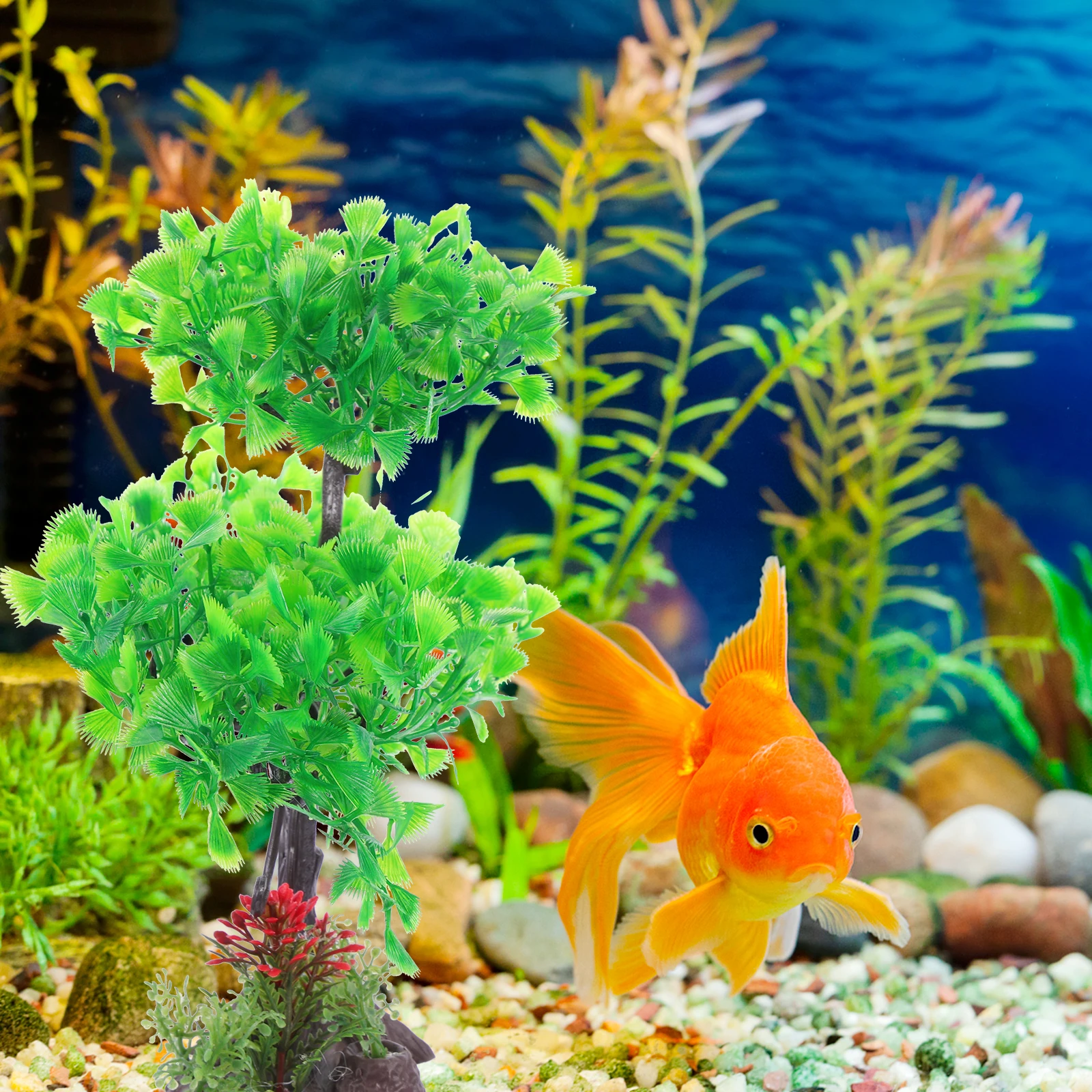 

3pcs Aquarium Plant Decoration Realistic Fish Tank Plants Lifelike Water Grass Safe Vivid Colors Hiding Place Tank Accessories
