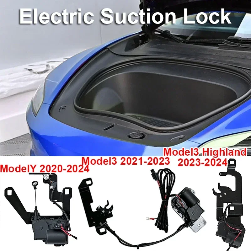 

Car Front Trunk Smart Electric Suction Lock Automatic Adsorption Closer for Tesla Model 3/Y 2021-2023 Model 3 Highland