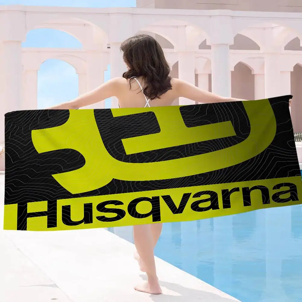 H-HusqvarnaS Logo Beach Towel Colorful Bath Towels for Girl Microfiber Quick Dry Custom Sand Free Beach Yoga Spa Gym Pool view 6