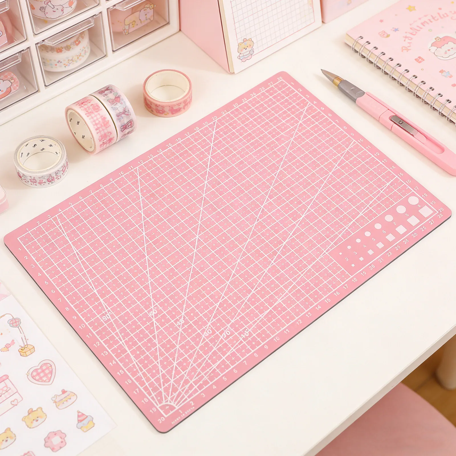 4pcs-double-sided-a4-craft-cutting-mat-precise-engraving-paper-sewing-quilting-non-slip-pp-cutting-board-for-arts-crafts