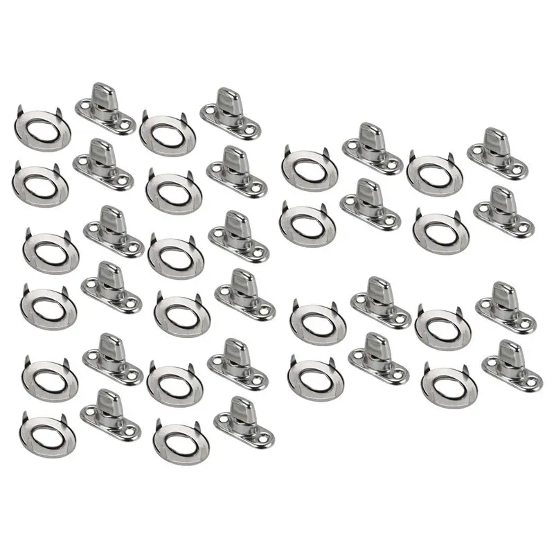 Must Have 20 Sets Marine Grade Twist Lock Fasteners Turn Button Eyelet And Stud, For Canvas Fastener Turn Buttons Durable Easy T