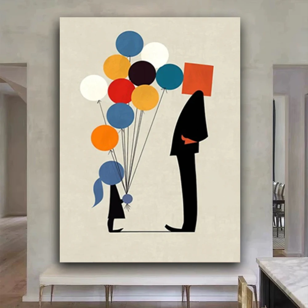 

Abstract Home Decor Art Wall Poster Handpainted Modern Oil Painting Urban Street Scene With People Walking In The Rain Pictures