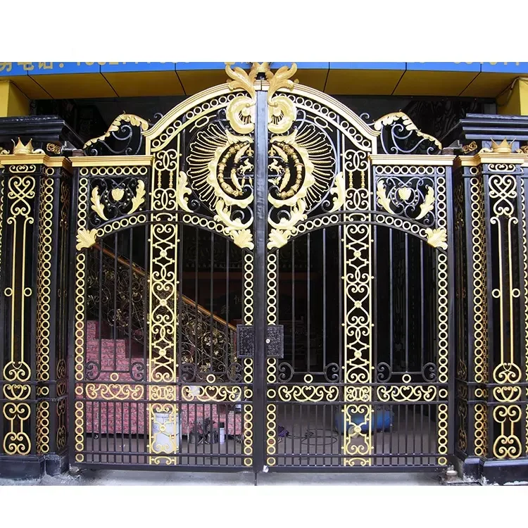 Customization Main Iron Garden Gate Modern Wrought Iron Gate Designs Metal Luxury Galvanized Gate