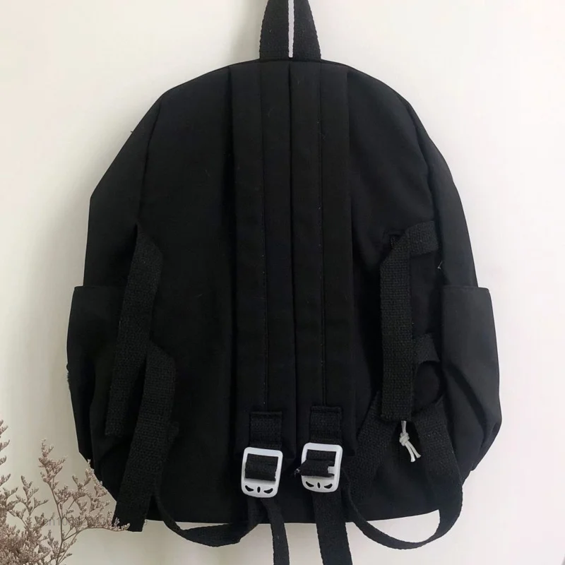 Sanrio novos sacos dos desenhos animados kuromi impresso preto mochilas estudante novo mochila para computador portátil y2k mulheres estilo japão mochilas na moda