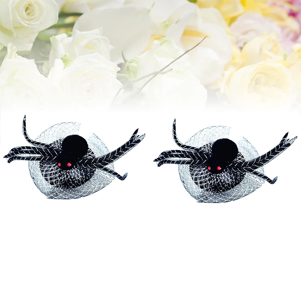 

2pcs Spider Headband Black Halloween Makeup Headbands Hair Decoration Halloween Party Hairwear Hoop Cosplay Accessory