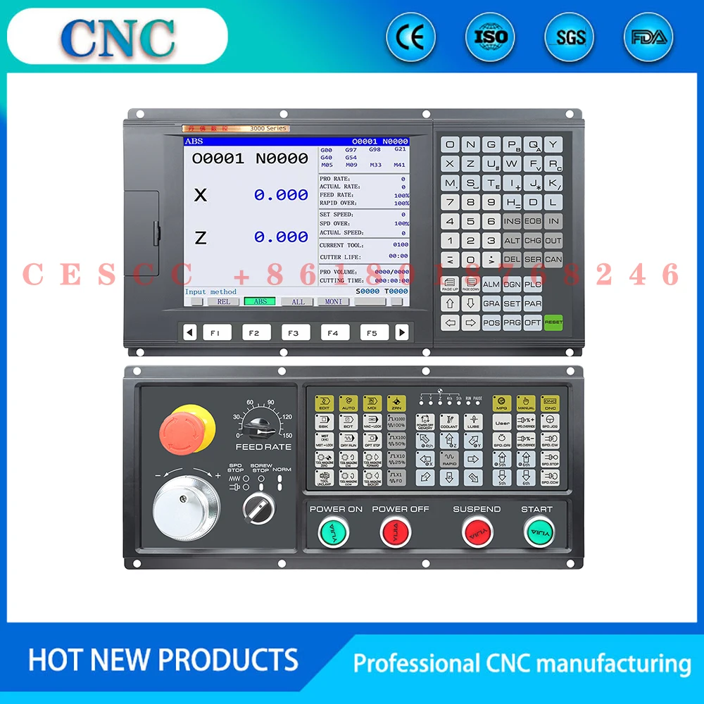 

Penjualan paling laris 2 poros CNC pengendali bubut Kit sistem kontrol PLC mendukung tempat alat listrik yang mirip dengan panel