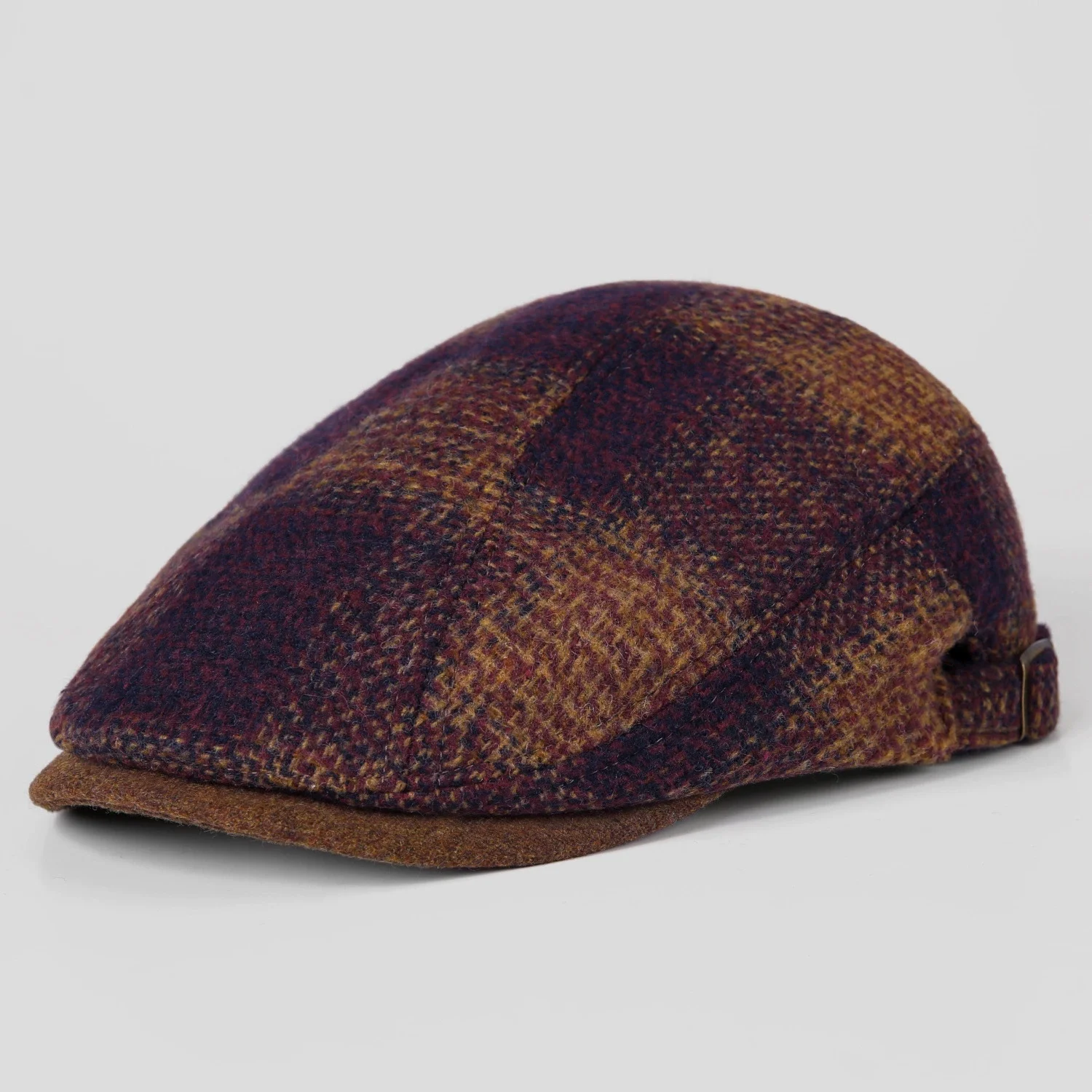 Artistic Retro and Forward Hat Women's Autumn and Winter Wool Duck Cap for Face Small Warm Fashion Painter' S Hat