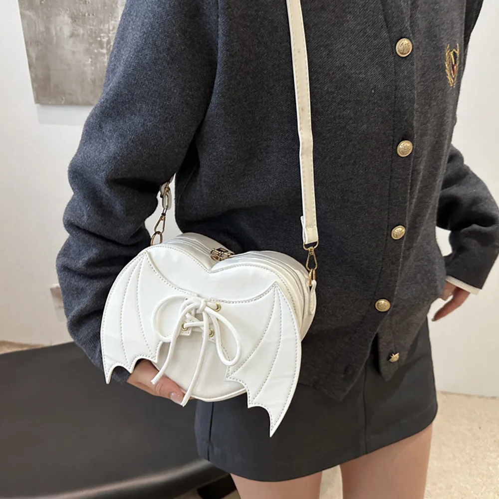 Korean-style Ins fashionable cute girl's bag 2026 new style simple small square bag personalized batwing shoulder messenger bag view 6
