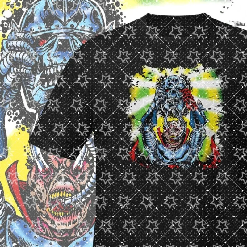 New Heavy Metal Series Band Support Short Sleeve Cotton Casual Fashion T-shirt Comfortable Surrounding T-shirt