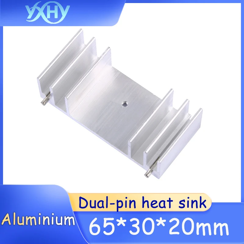 

10PCS Aluminum 65*30*20mm double pin heat sink high-power power module heat sink block