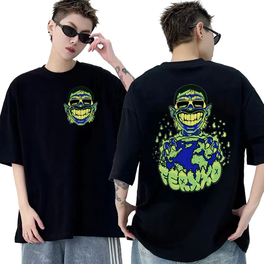 Ferxxocalipsis Tour 2024 Feid Ferxxo Monster New Album T Shirts Men's Hip Hop Retro Fashion Oversized Cotton T-shirt Streetwear